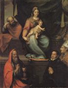 Prado, Blas del The Holy Family,with SS.Ildefonsus and john the Evangelist,and the Master Alonso de Villegas china oil painting reproduction